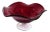 Late 20th Century Murano Style Ruby Red Dish For Sale