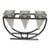 Vintage 1980s Brutalist Iron & Crystal Triple Votive Candle Holder Candelabra For Sale