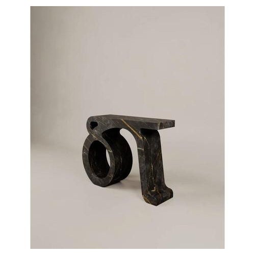 Rosso Lepanto Marble Stone Prae Console by Esther Knopfler For Sale - Image 4 of 8