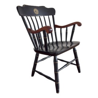 Late 20th Century University of Chicago Captain’s Chair, Windsor-Style Armchair For Sale