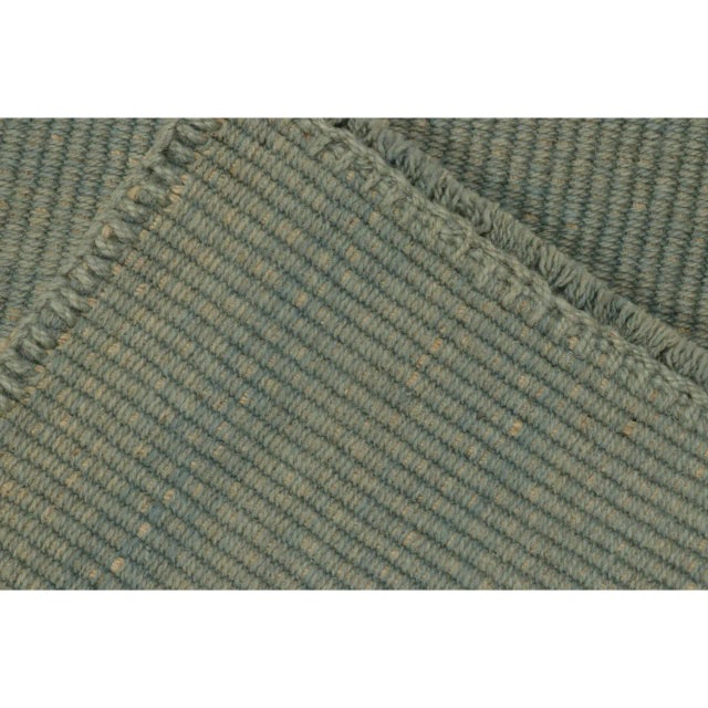 Textile Rug & Kilim’s Contemporary Kilim in Seafoam Blue With Green and White Accents For Sale - Image 7 of 7