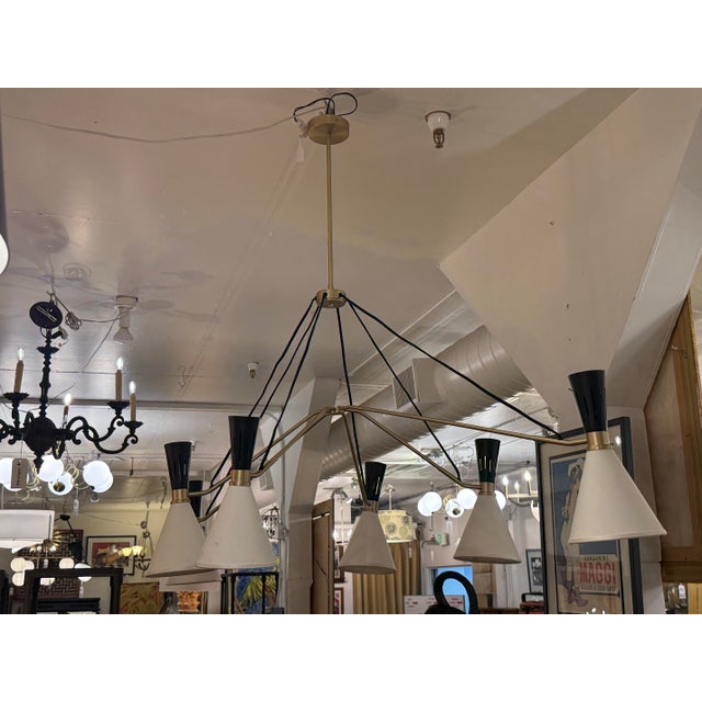 Italian Arhaus Ramsey Linear Chandelier For Sale - Image 3 of 12