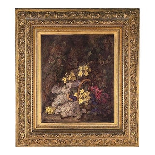 Large Still Life by Vincent Clare, England Circa 1900 With 19th-Century Frame For Sale