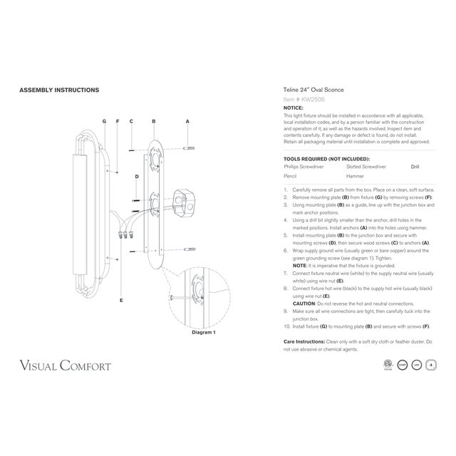 Visual Comfort Kelly Wearstler for Visual Comfort Signature Teline 24" Oval Sconce in Matte White For Sale - Image 4 of 4