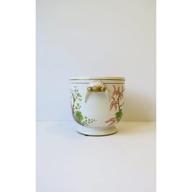 Ceramic Italian Planter Cachepot Jardinière Pheasant Bird by Mottahedeh, Italy For Sale - Image 7 of 11