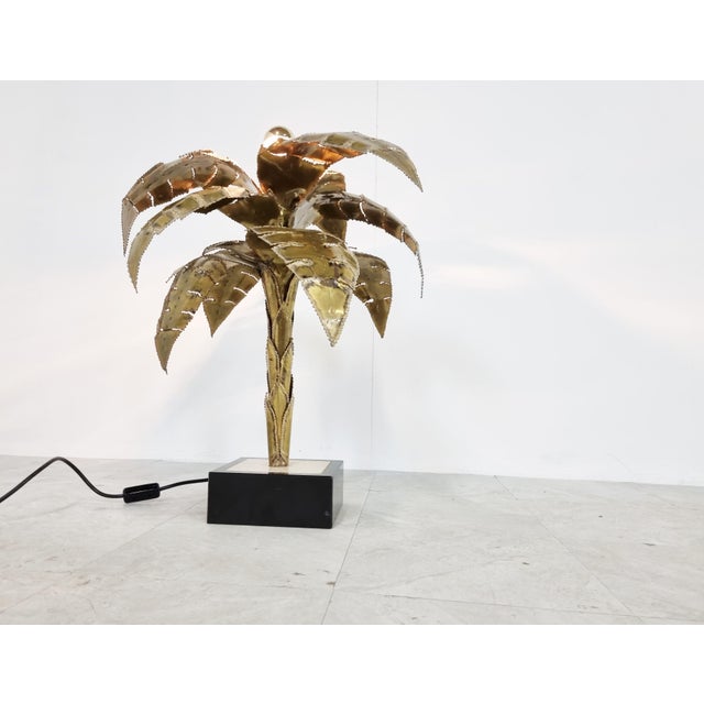 Vintage Palm Table Lamp from Maison Jansen, 1970s For Sale - Image 13 of 13
