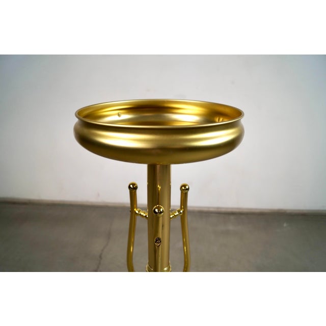 Metal 1980’s Hollywood Regency Brass Plant Stand For Sale - Image 7 of 12