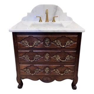 19th Century French Chest Bath Vanity For Sale