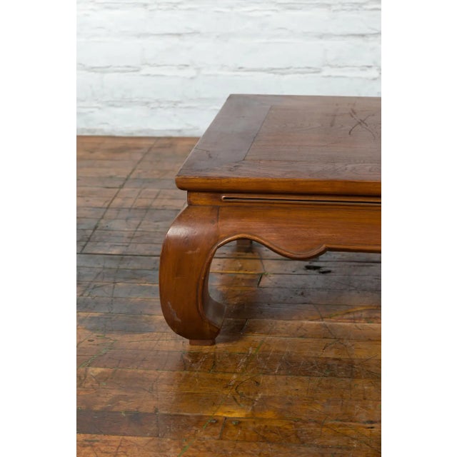 Chinese Qing Dynasty 19th Century Coffee Table with Chow Legs and Carved Apron For Sale - Image 10 of 13