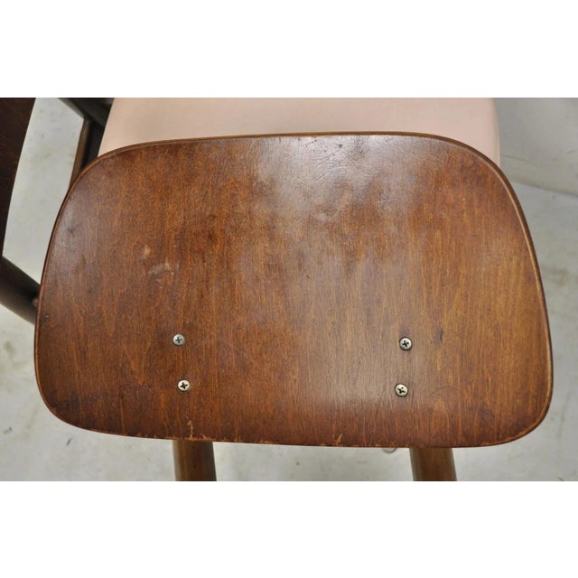 Vintage Thonet Mid Century Modern Bentwood Walnut Dining Chairs - Set of 4 For Sale In Philadelphia - Image 6 of 12