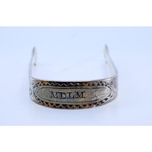 Silver Sugar Tongs with Engraved Elements and Edge Friezes For Sale - Image 6 of 9