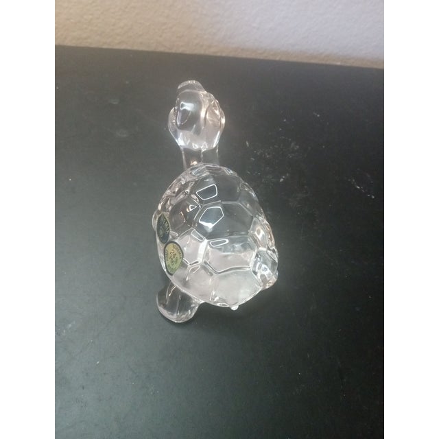 Bohemia Czech Clear Glass Turtle Figurine For Sale In Dallas - Image 6 of 6