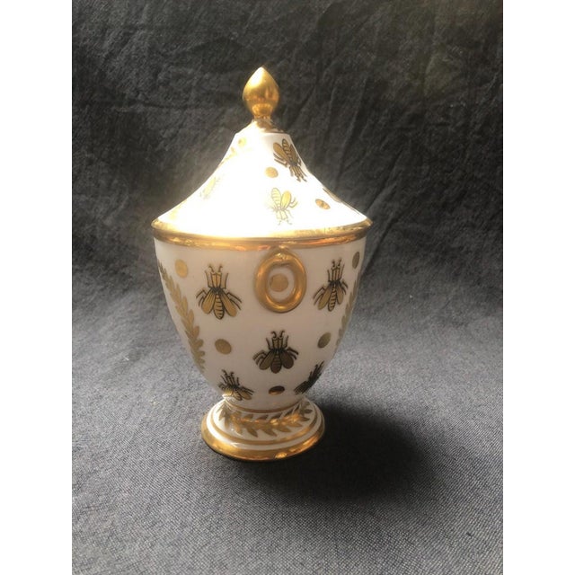 Gold Vintage Porcelain Chocolate Service from Limoges, 1940s, Set of 5 For Sale - Image 8 of 11