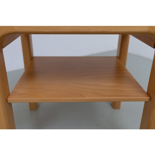 Wood Danish Bedside Tables in Beech by Villy Nørgaard, 1980s, Set of 2 For Sale - Image 7 of 15