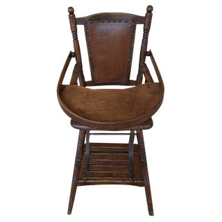 French Children's Chair in Walnut, Late 1800s For Sale