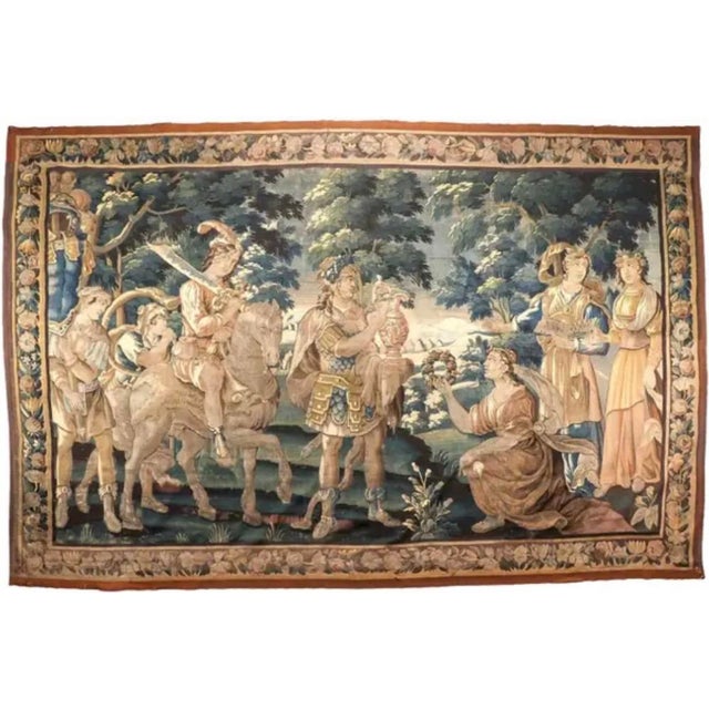 17th Century Impressive 17th Century Flemish Historical Tapestry For Sale - Image 5 of 15