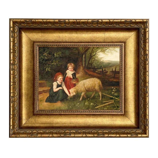 Not Yet Made - Made To Order My Pet Lamb Framed 8x10" Reproduction Print on Canvas For Sale - Image 5 of 5