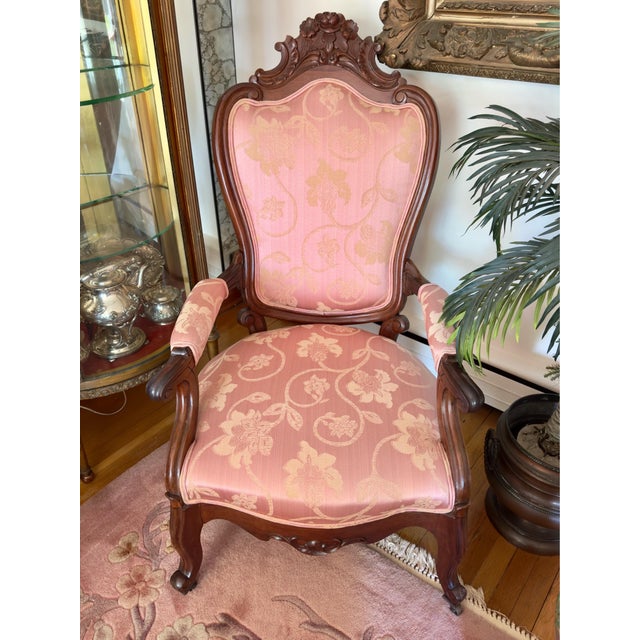 Mid 19th Century Victorian Carved Rosewood Parlor Chair Set For Sale In New York - Image 6 of 9