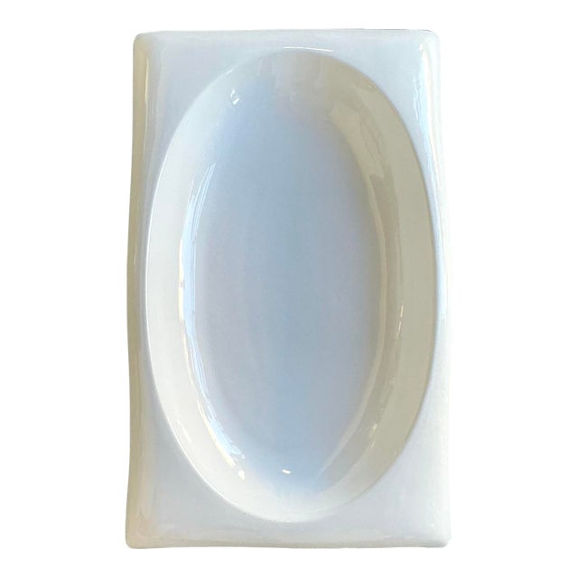 Vintage Boho Italian Glazed Ceramic Tray For Sale