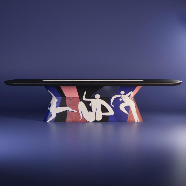 Wood La Danse Dining Table by Malabar For Sale - Image 7 of 10