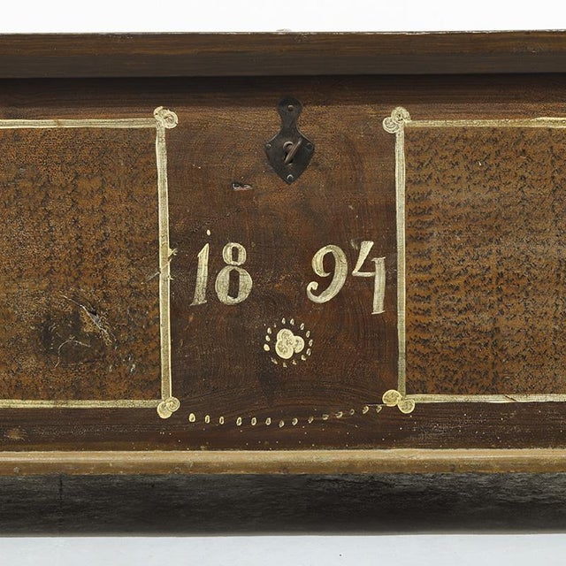 Painted Bridal Chest, 1894 For Sale - Image 11 of 13