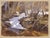 This gouache painting captures a serene moment at Reynolds Park, showcasing a gentle stream winding through a landscape...