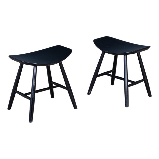 J36 Stools by Ejvind A. Johansson for FDB Møbler, Denmark, 1960s, Set of 2 For Sale