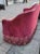 1960s Elegant Burgundy Loveseat Embroidery Sofa For Sale - Image 5 of 6
