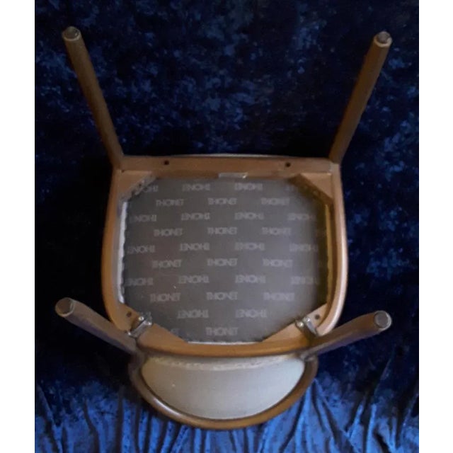 Vintage Upholstered Chair with Brown Beech Wood Frame and Colored Pad from Thonet, 1980s For Sale - Image 6 of 7