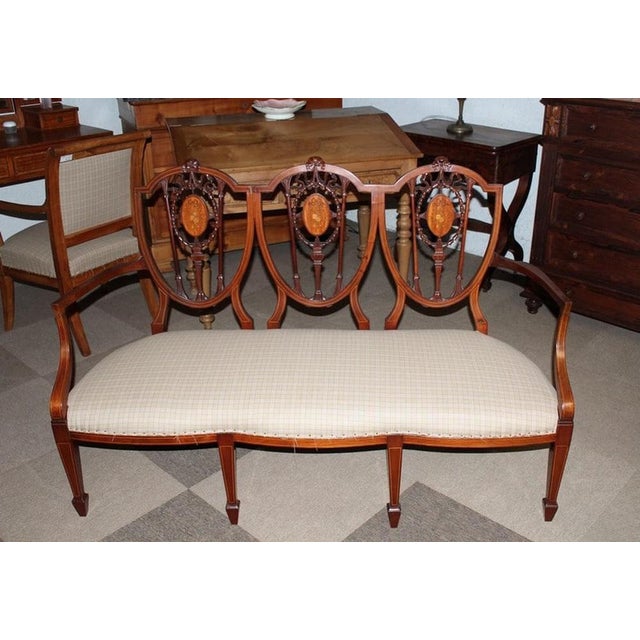 English Mahogany Living Room Set, 1930s, Set of 5 For Sale - Image 6 of 14