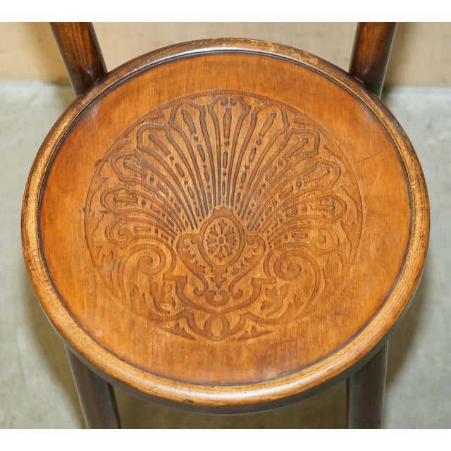 Austrian Bistro Dining Bar Bentwood Chairs from Thonet, 1930s, Set of 4 For Sale - Image 16 of 18
