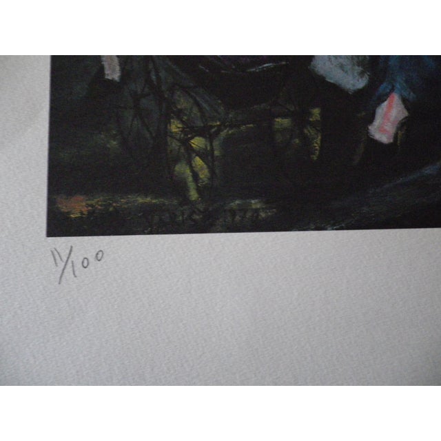 Elie Pesatori, La gare Paris, Paris Liverpool & La femme en rouge, Lithographs, 1970s-1980s, Set of 3 For Sale - Image 12 of 18