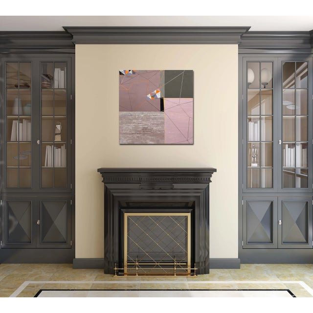 Displacement - Abstract Geometric Modern Layered Original Artwork by Heny Steinberg For Sale In Los Angeles - Image 6 of 7