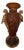 Amber & Gold Resin Parrot Vase With Feathered Textured Body For Sale