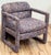 Mid-Century Modern Vintage Damask Upholstery Rounded Back Parsons Chair For Sale - Image 3 of 14