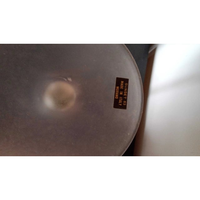 1960s 1960s Pair of Carlo Moretti Satinato Murano Glass Blue Goblet Vases For Sale - Image 5 of 7