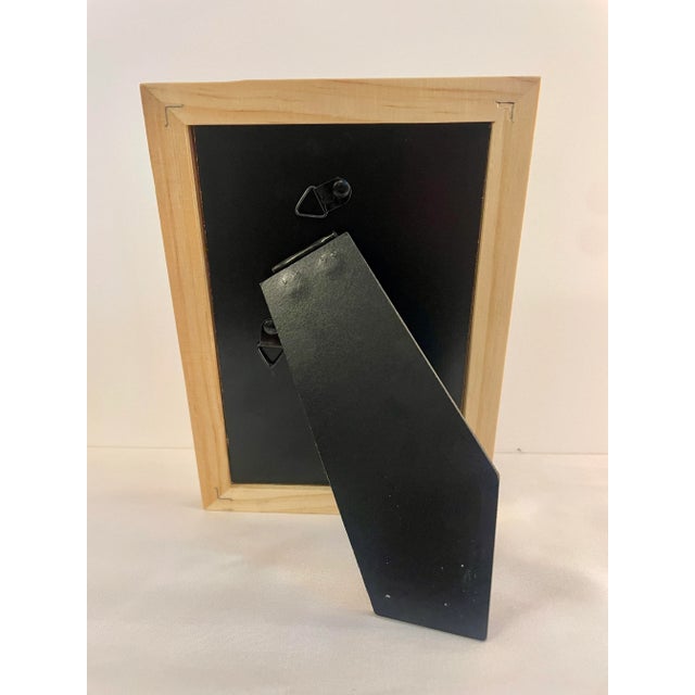 Wood Blooming Cactus With Yellow Flowers – Framed Desert Painting by Pamela Baumann For Sale - Image 7 of 12