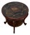 Vintage French Louis XV Style Round Marquetry Side Table With Floral Inlay & Lower Shelf For Sale