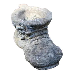 English Cast Stone Planter in the Form of a Giant's Shoe