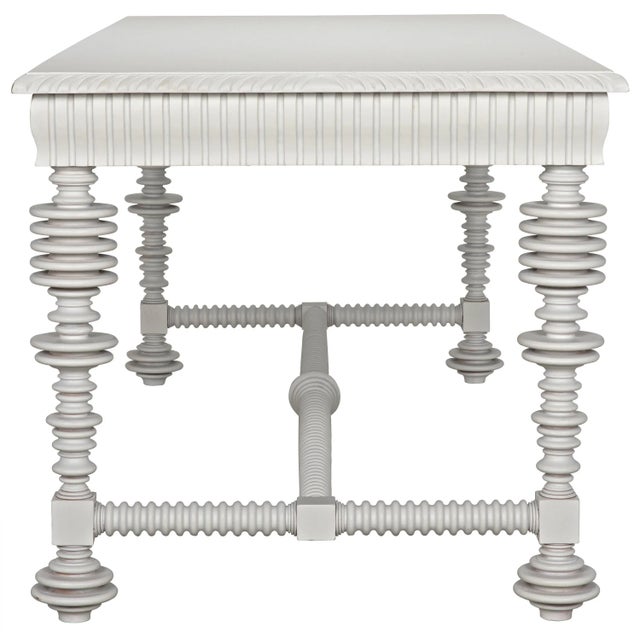 NOIR Portuguese Desk, Solid White For Sale In Los Angeles - Image 6 of 12