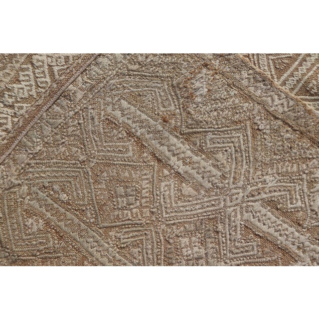 Vintage Turkish Kilim Rug With Allover Geometry in Sand, Wheat, and Ivory For Sale - Image 10 of 10