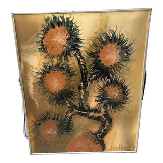 Delporte Charles, Sunflowers, 1960s, Oil on Canvas For Sale
