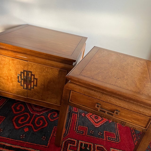 1980s Century Chin Hua Burl End Table by Raymond K Sabota Chinoiserie For Sale - Image 9 of 9