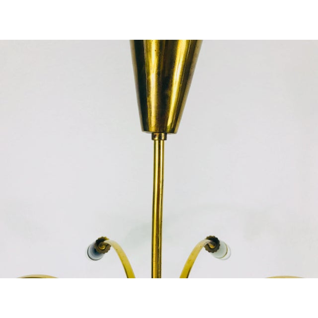 Large Brass 8-Arm Sputnik Chandelier, 1950s For Sale - Image 12 of 13