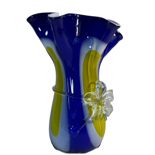 Mid-Century Modern Art Glass Vase For Sale - Image 3 of 17