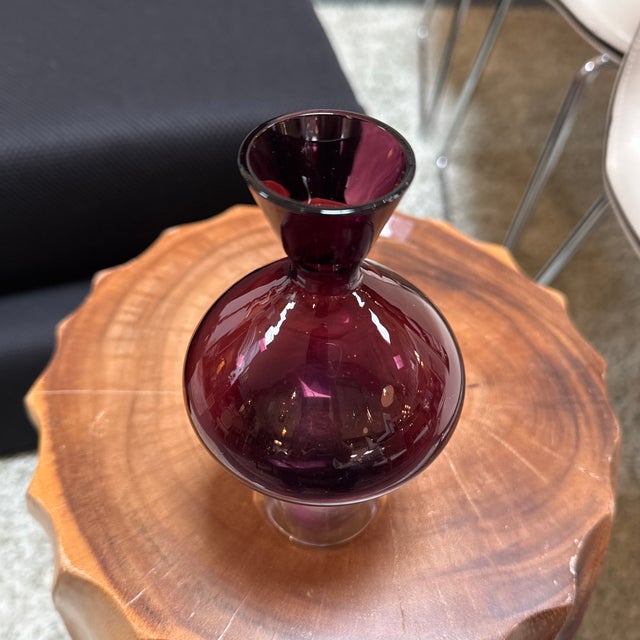 Amethyst Kjell Blomberg for Gullaskruf Amethyst Vase For Sale - Image 8 of 12
