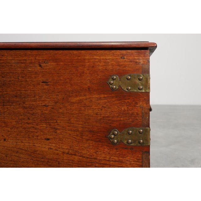 Antique 19th Century Dutch Teak Blanket Chest, Netherlands For Sale - Image 3 of 16
