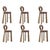 Brown Mary Bar Chairs by Ottiu, Set of 6 For Sale - Image 8 of 8