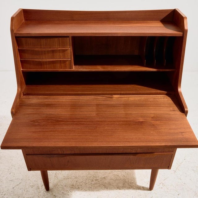 Metal Teak Bureau Desk, 1960s For Sale - Image 7 of 18