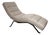 Modern Chaise Lounge in Leather For Sale